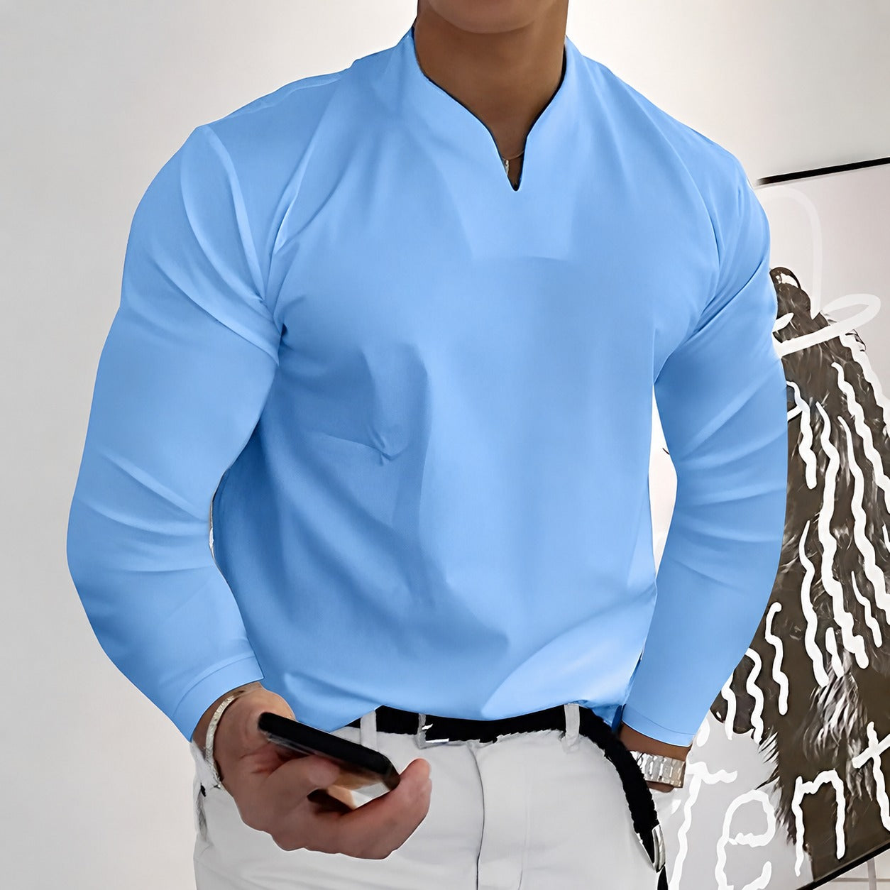 Corentin - Stylish long-sleeved shirt for men