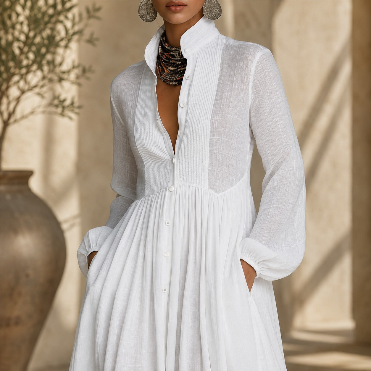 Kyran - Trendy Long Sleeve Maxi Dress