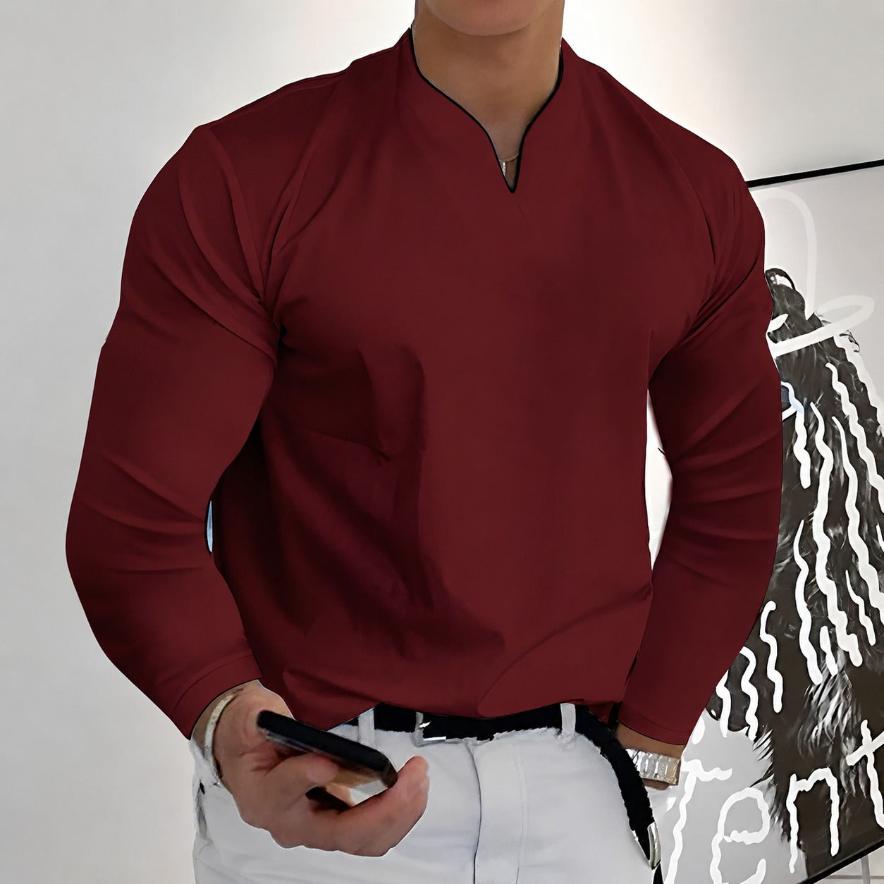 Corentin - Stylish long-sleeved shirt for men