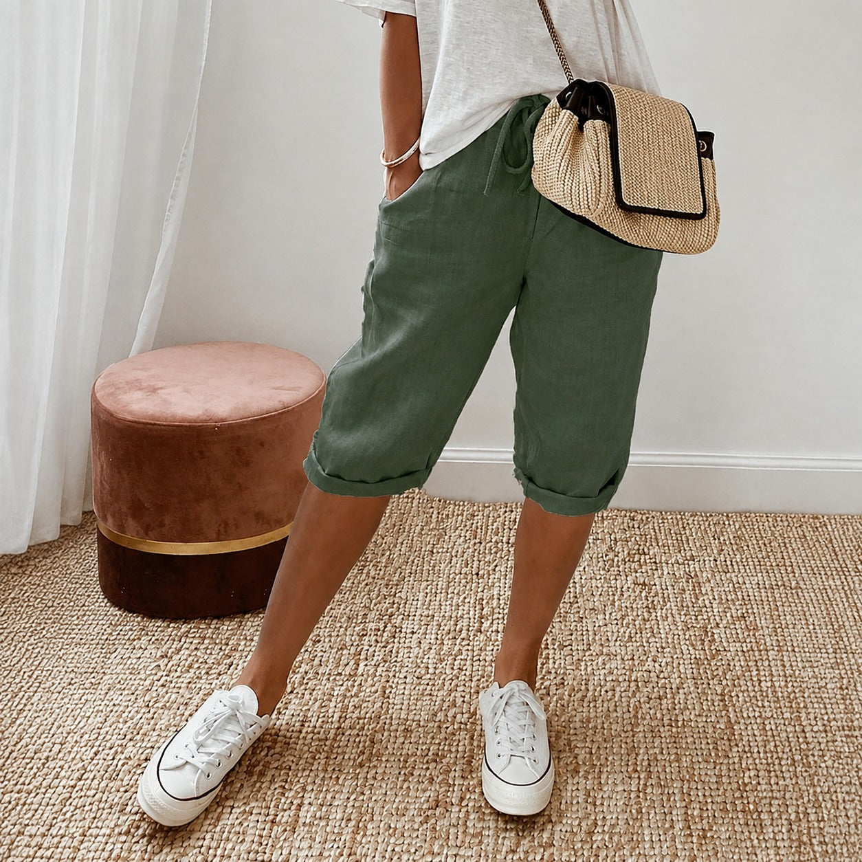 Ella - Casual Shorts with Moisture-wicking Properties