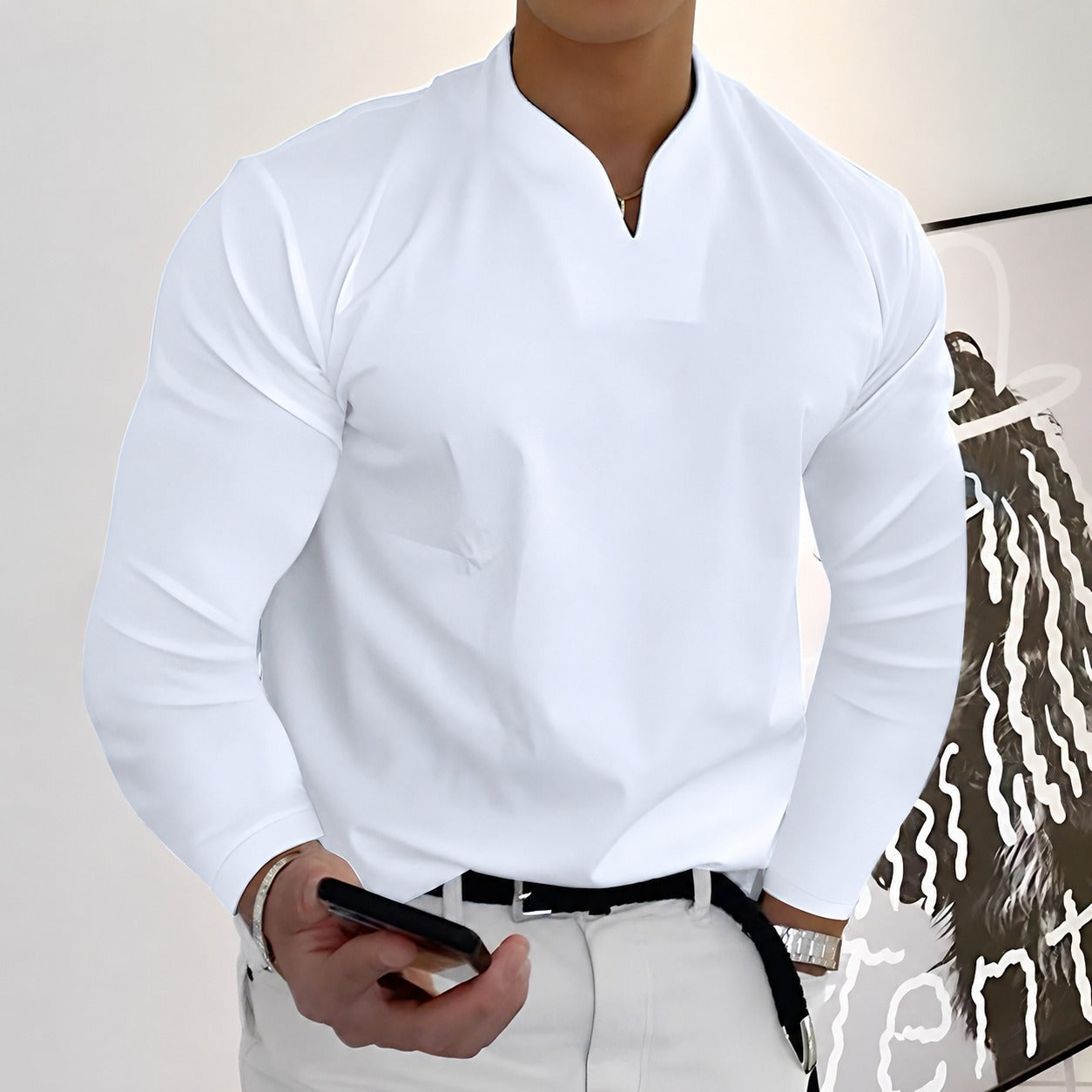 Corentin - Stylish long-sleeved shirt for men