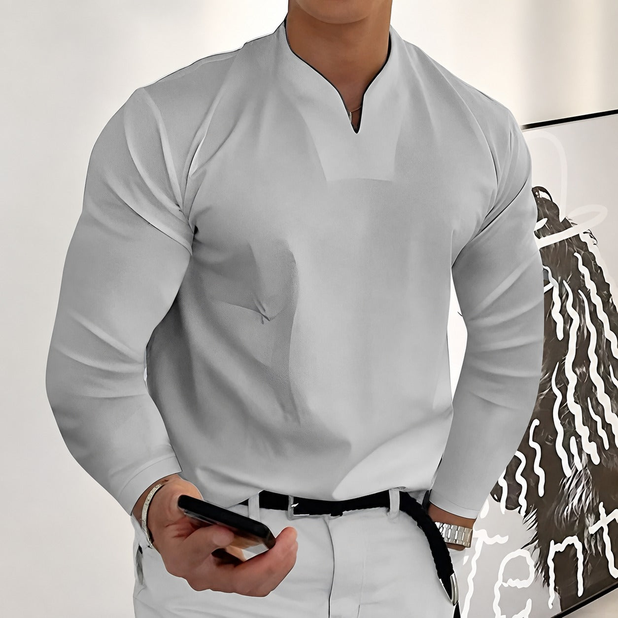 Corentin - Stylish long-sleeved shirt for men