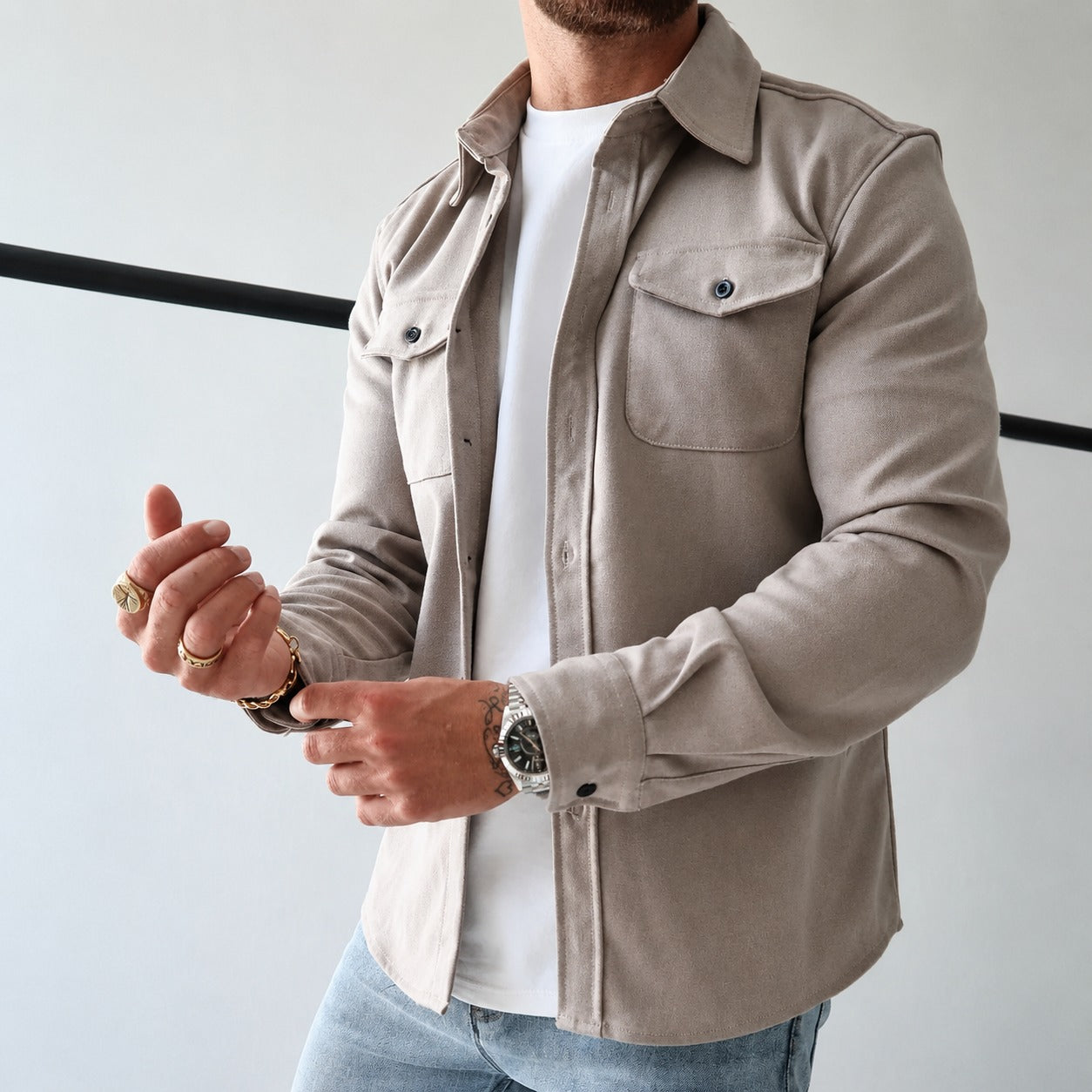 Weston - Casual Long Sleeve Shirt Jacket