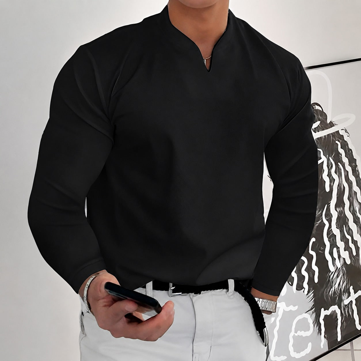 Corentin - Stylish long-sleeved shirt for men