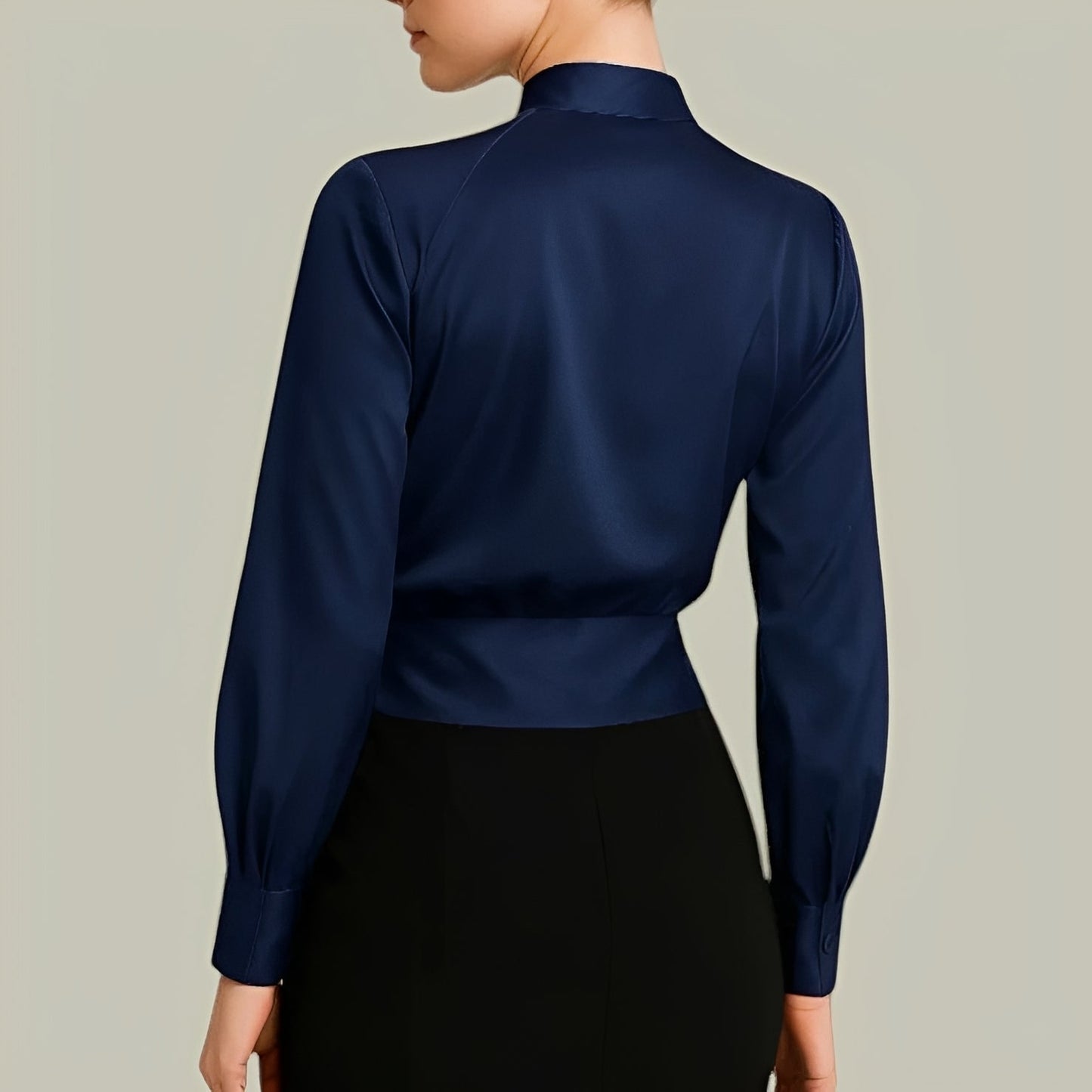 Livia - Stylish Long Sleeve Wrap Blouse