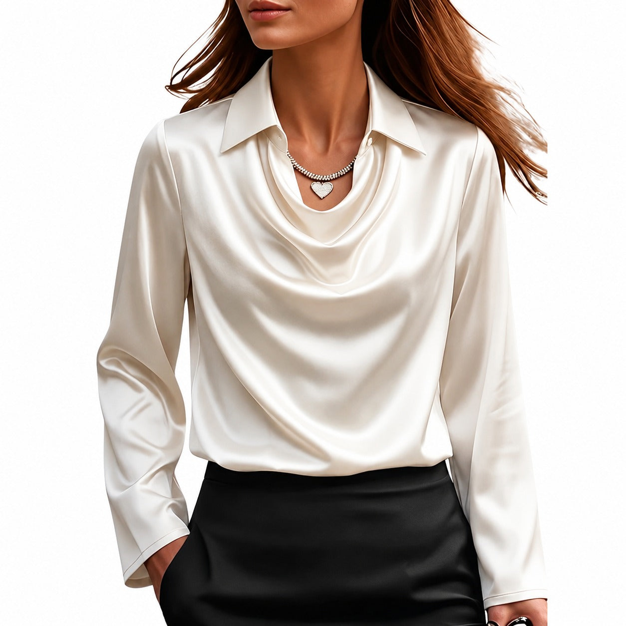 Dionne - Elegant long-sleeve blouse for women