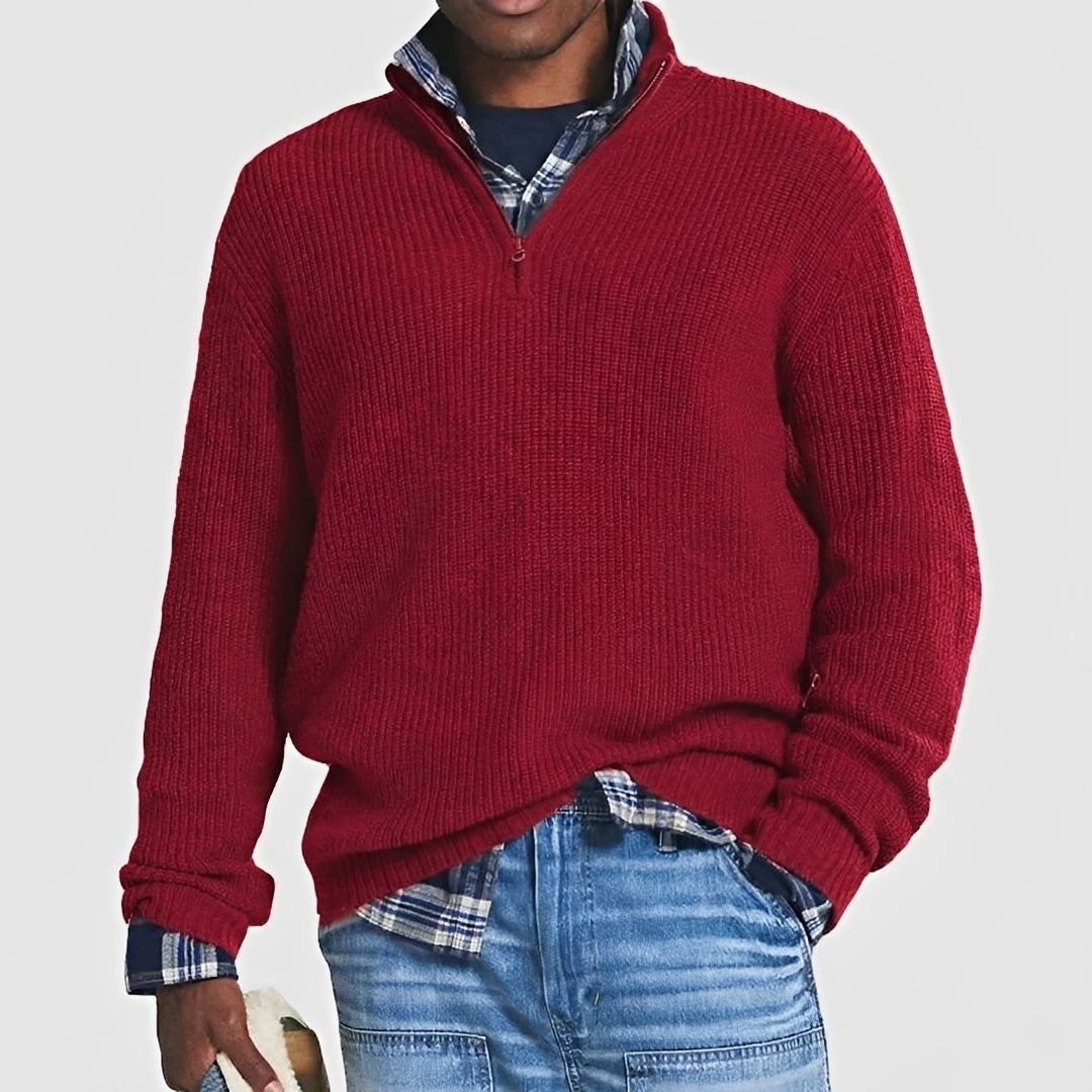 Sean - Men's sweater with zipper