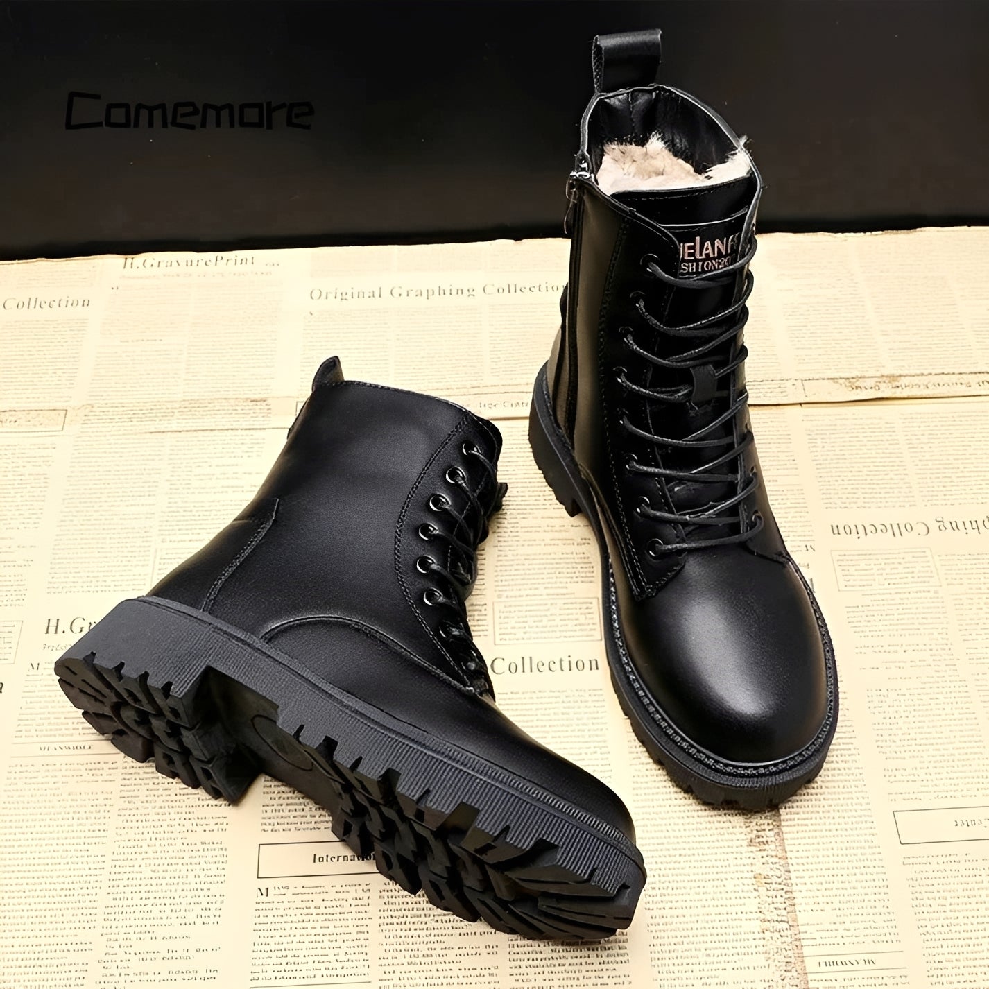 Adelpha - Black winter boots for cold days