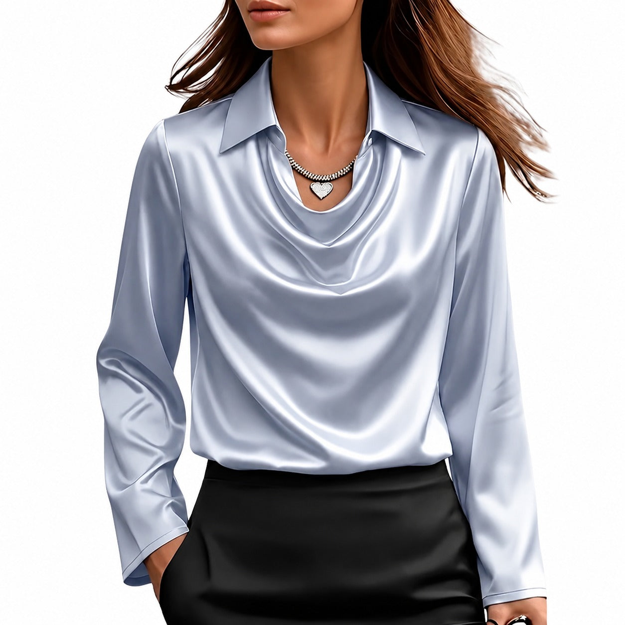Dionne - Elegant long-sleeve blouse for women
