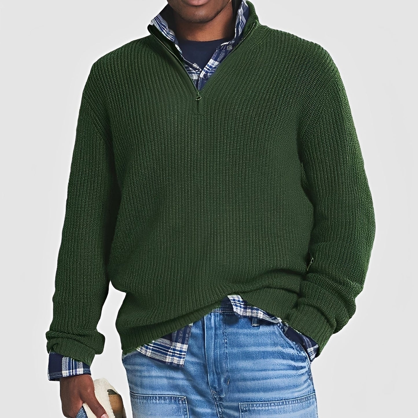 Sean - Men's sweater with zipper