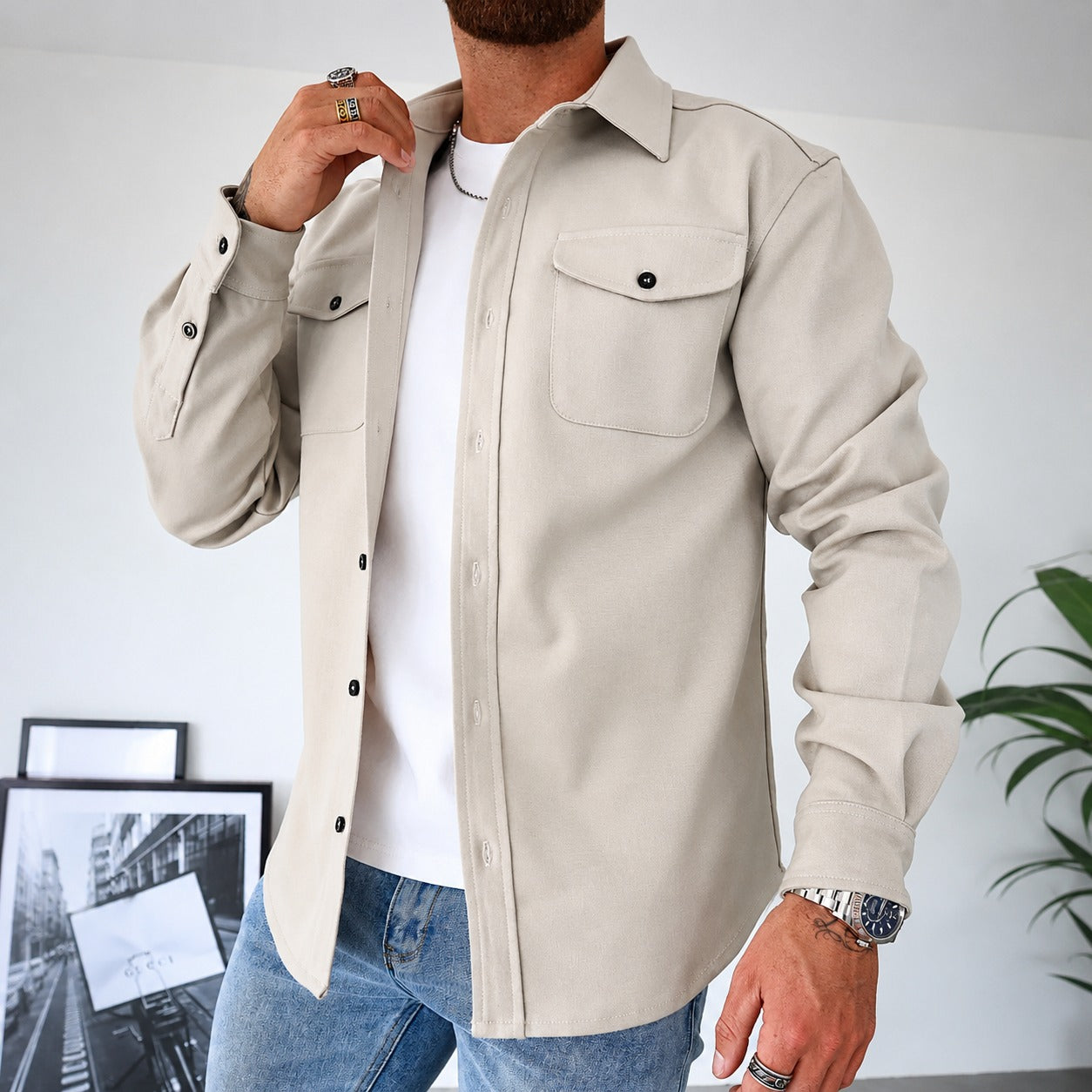 Weston - Casual Long Sleeve Shirt Jacket