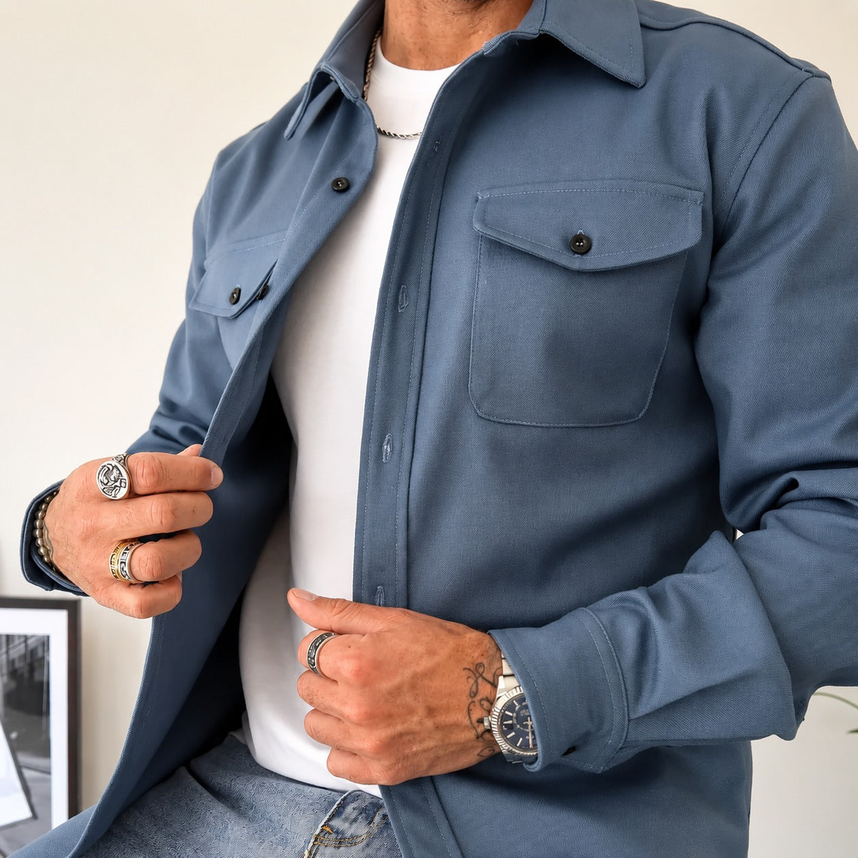 Weston - Casual Long Sleeve Shirt Jacket
