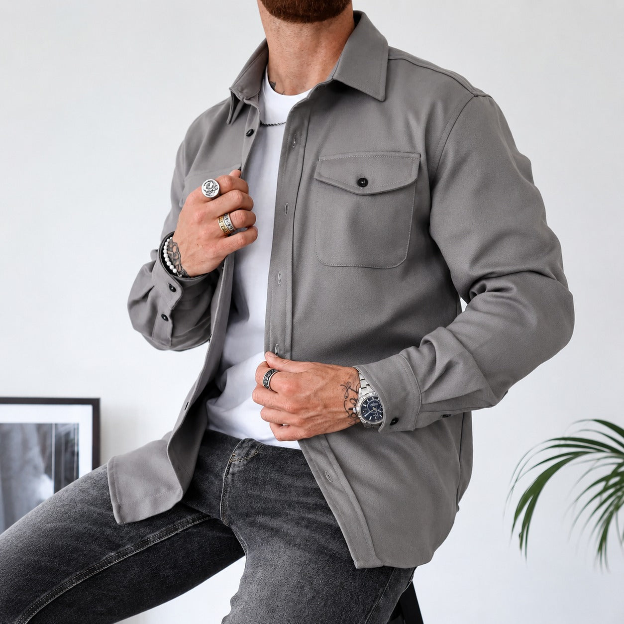 Weston - Casual Long Sleeve Shirt Jacket