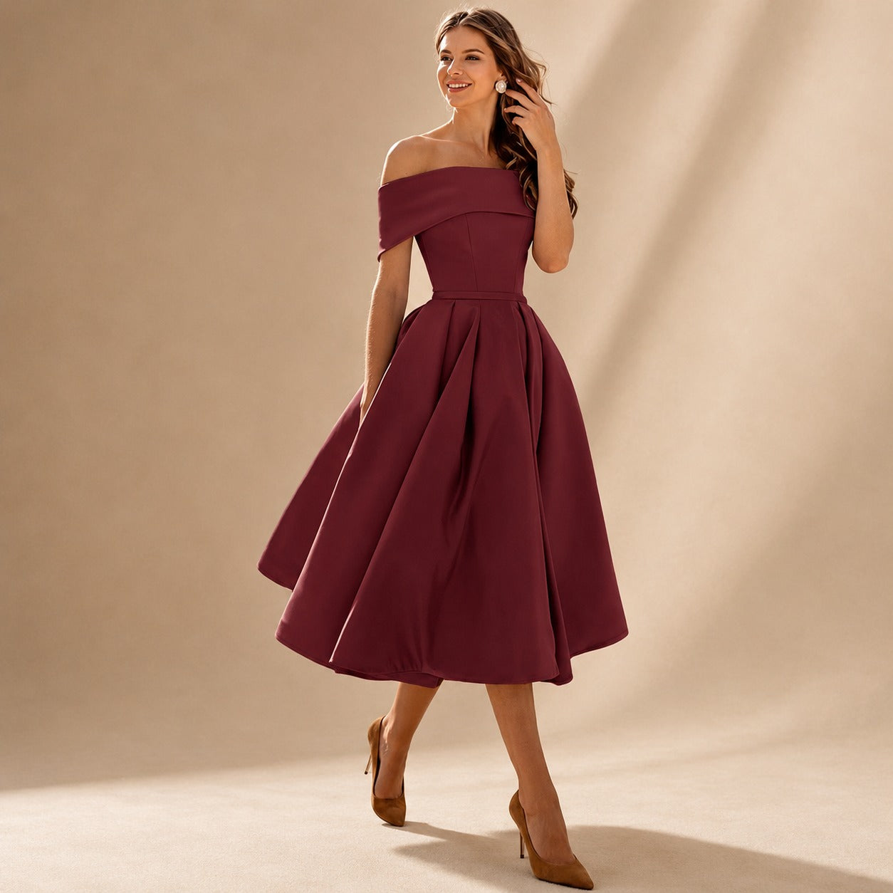 Erika - Chic Off Shoulder Dress