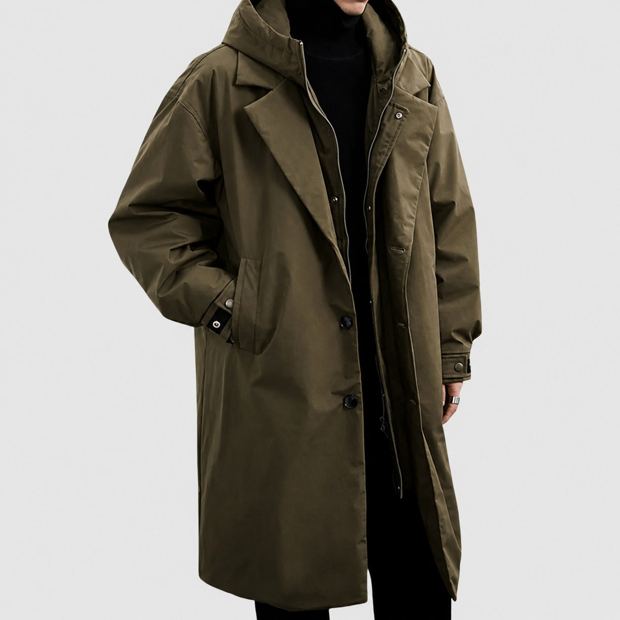 Hanson - Stylish Hooded Trench Coat
