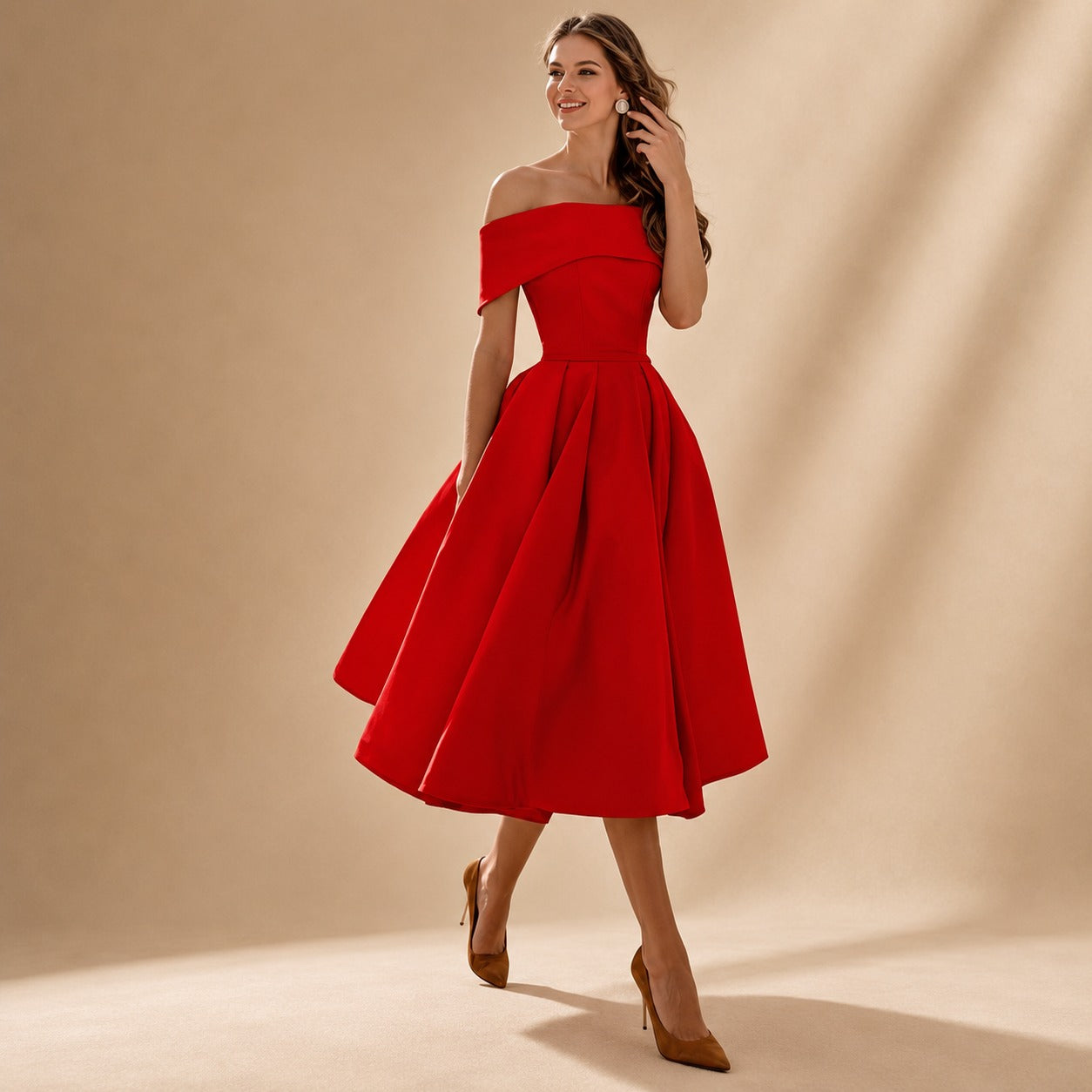 Erika - Chic Off Shoulder Dress