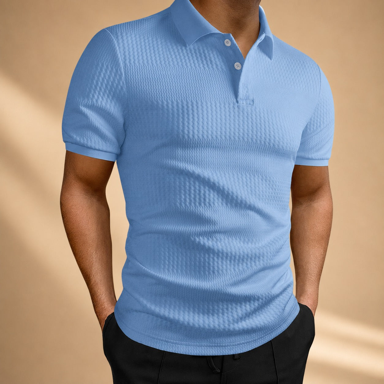 Robyn - Casual Textured Polo Shirt