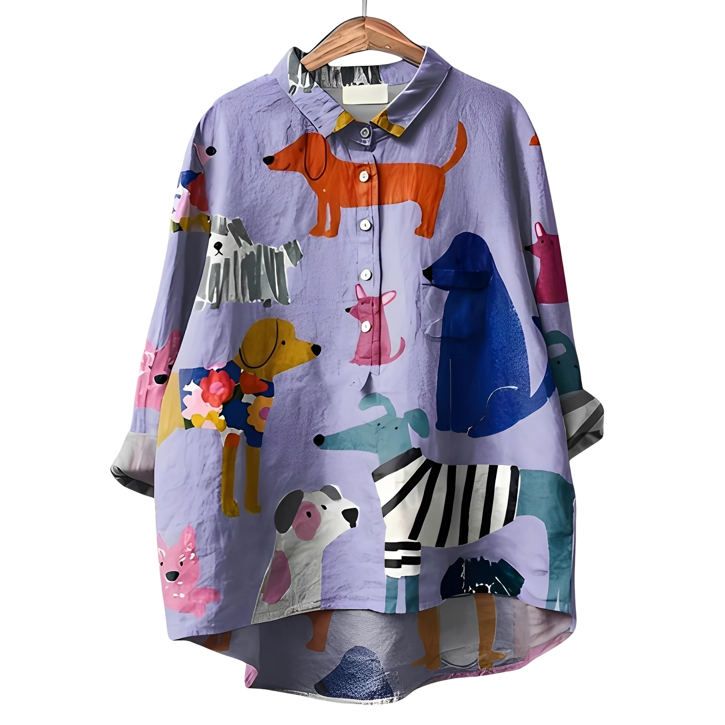 Eyden - Printed women's blouse with long sleeves