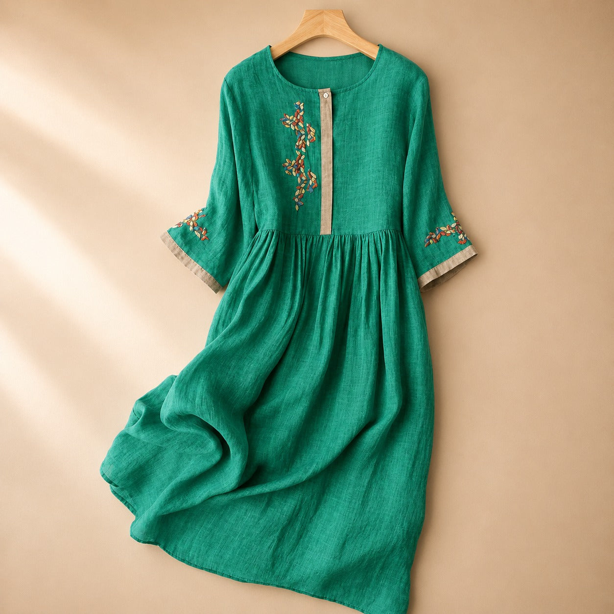 Laura - Casual Boho Embroidered Dress