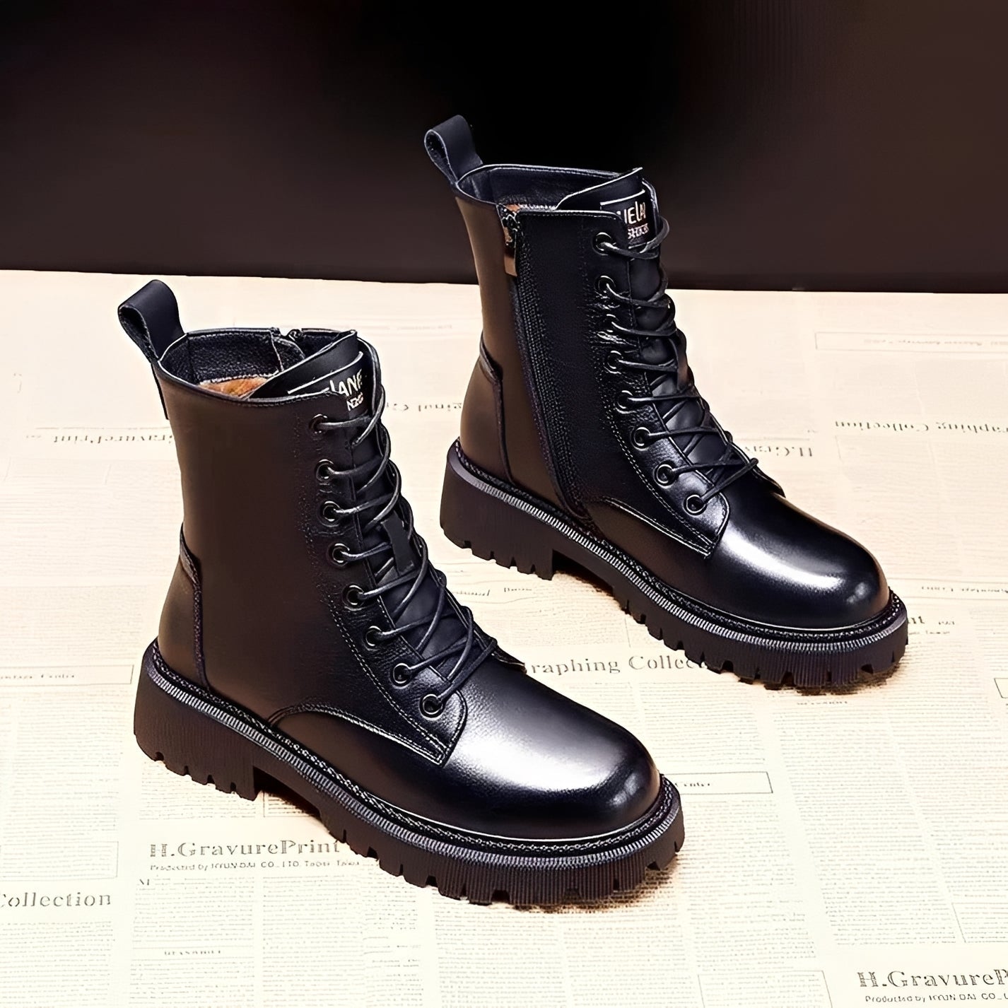 Adelpha - Black winter boots for cold days