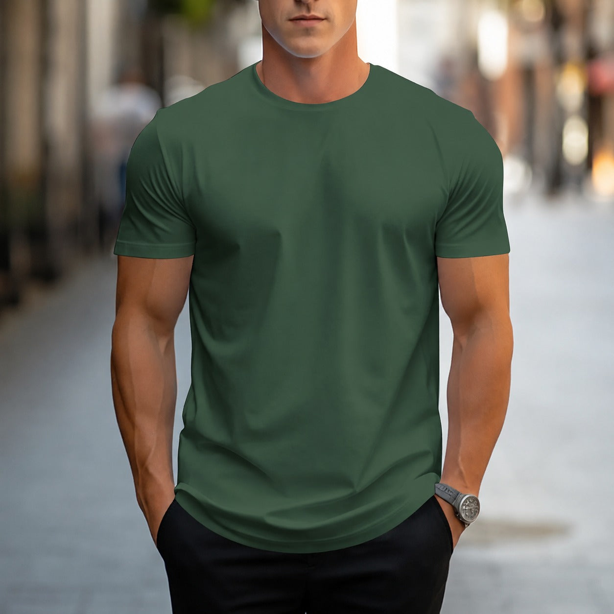 Owen - Casual, Solid-color Men's T-Shirt