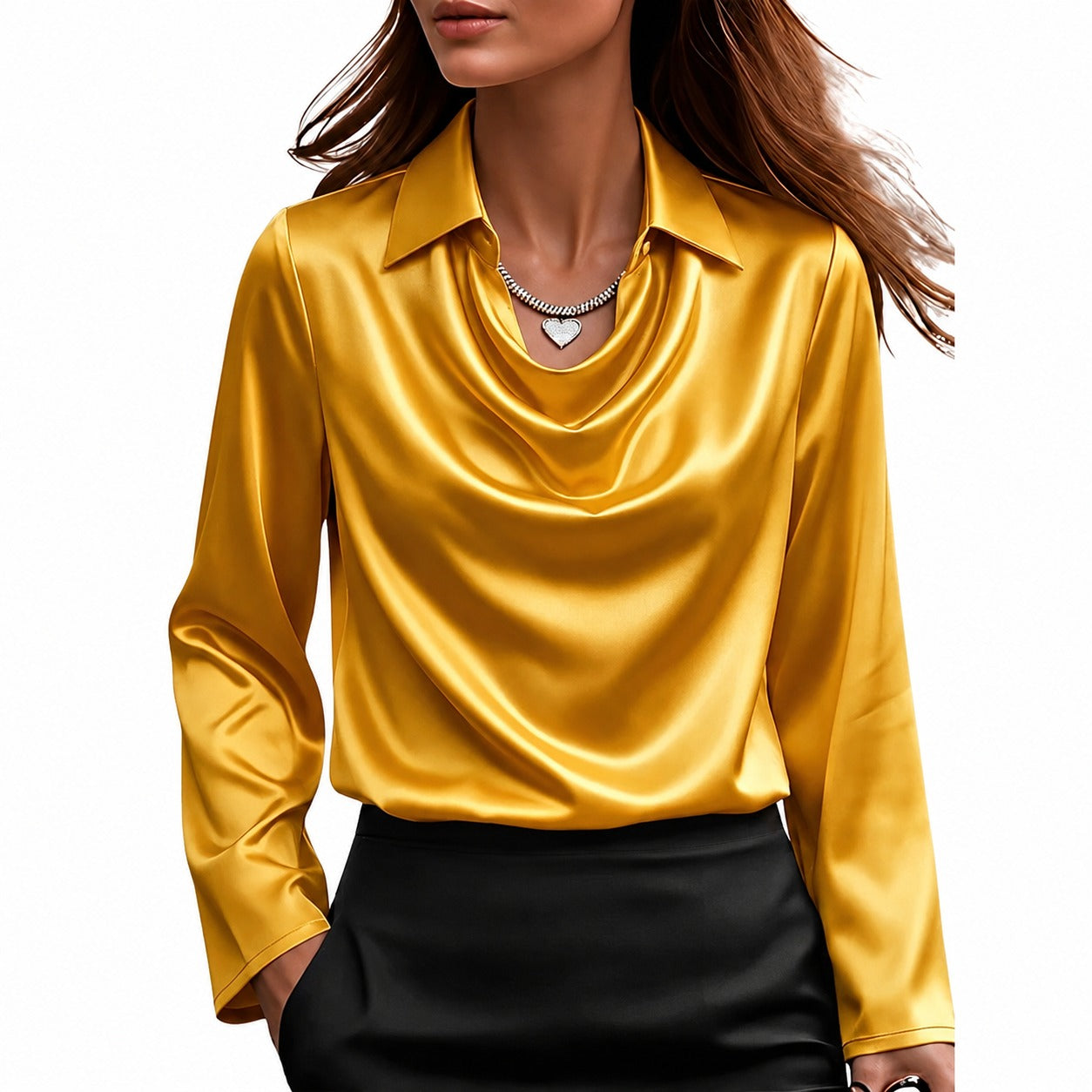 Dionne - Elegant long-sleeve blouse for women