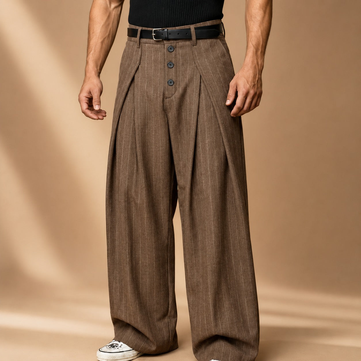 Farhan - Contemporary Striped Wide-Leg Pants