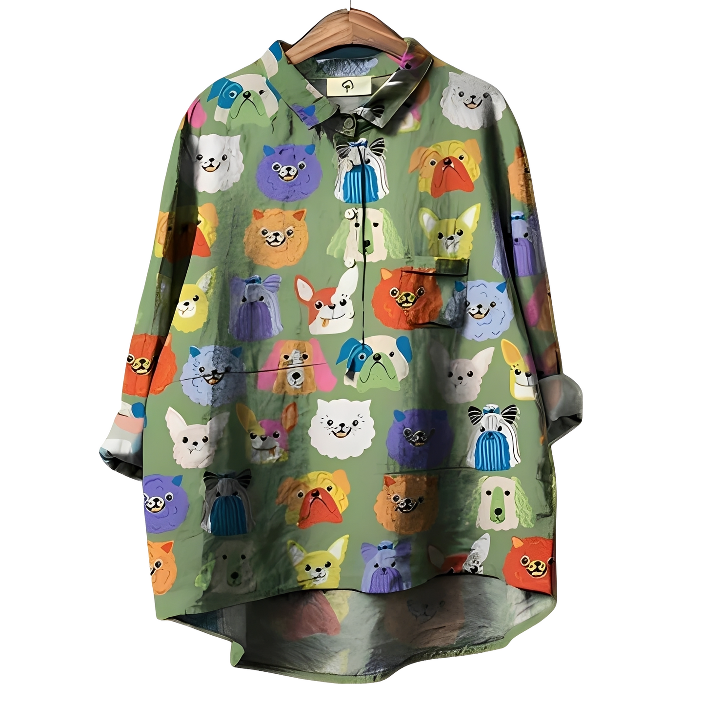 Eyden - Printed women's blouse with long sleeves