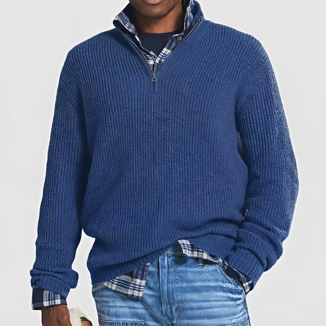 Sean - Men's sweater with zipper