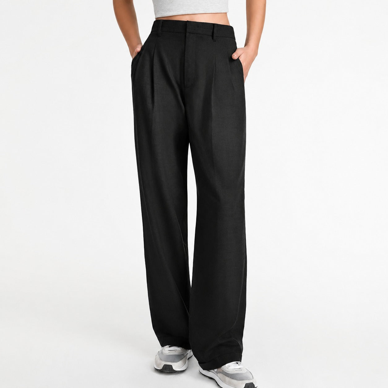 Amira - Loose straight-leg suit pants