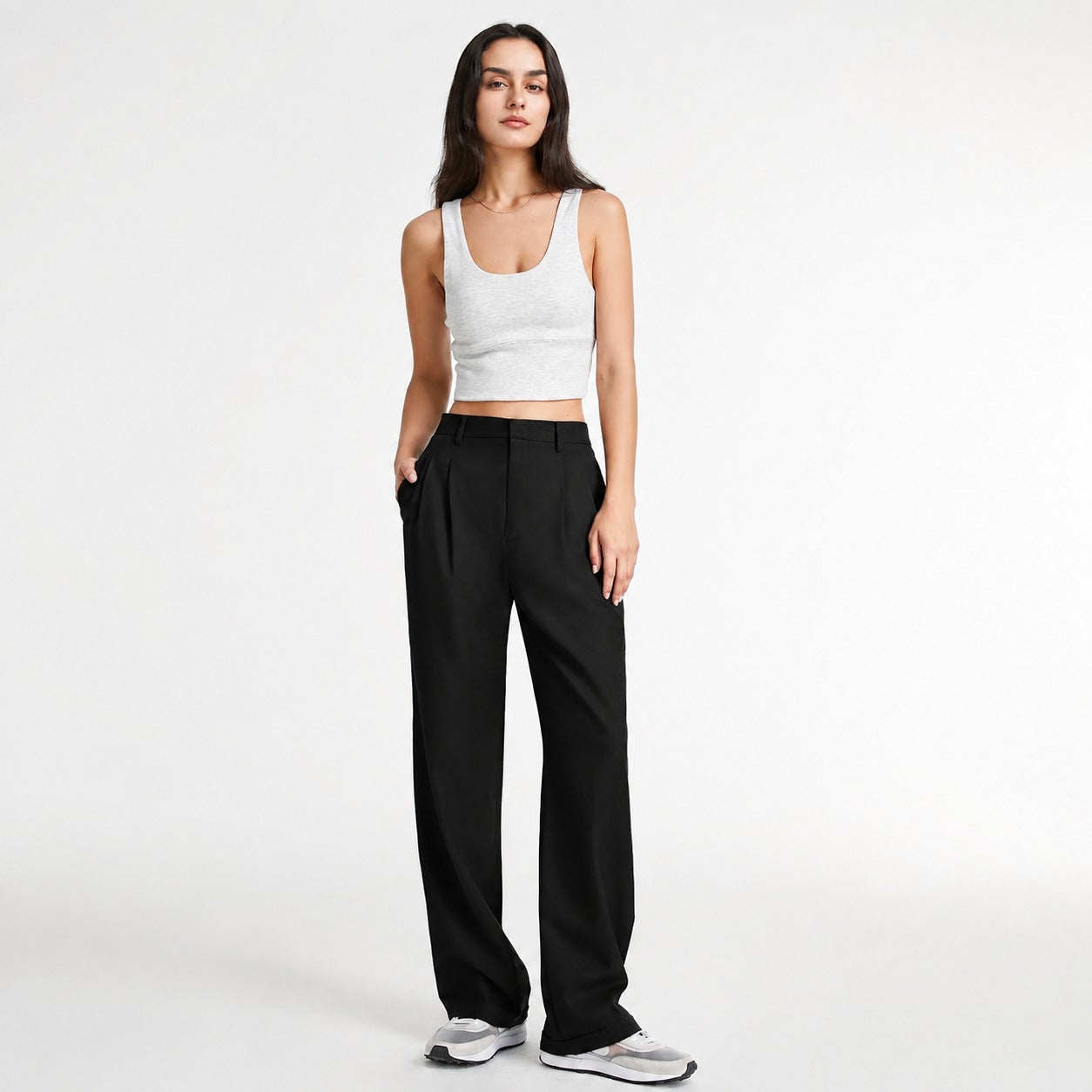 Amira - Loose straight-leg suit pants