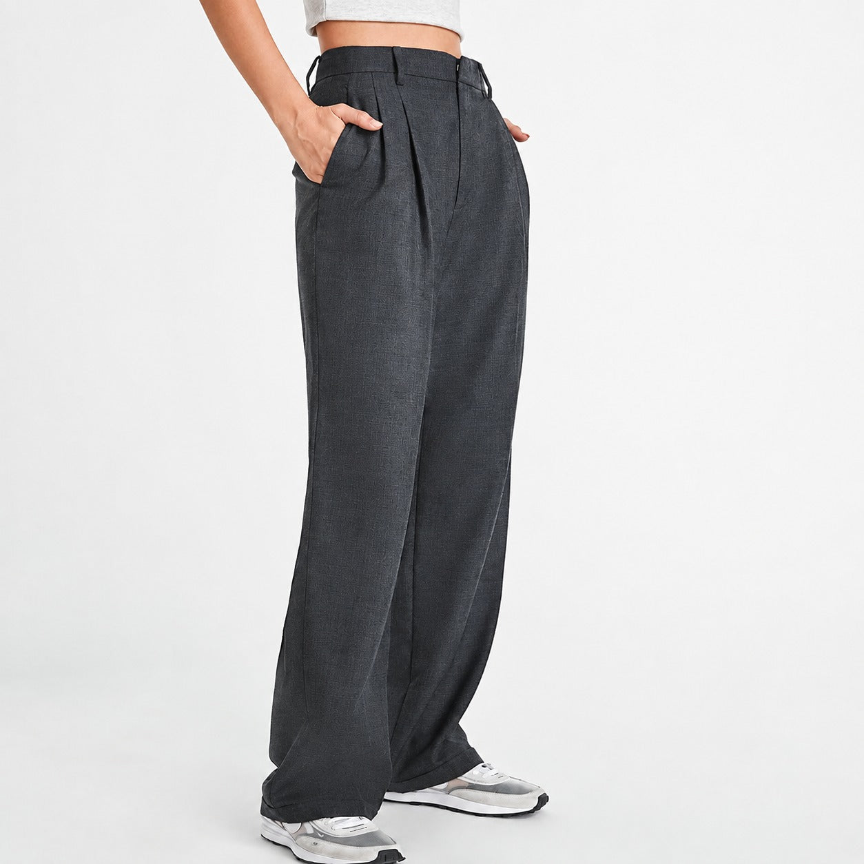 Amira - Loose straight-leg suit pants