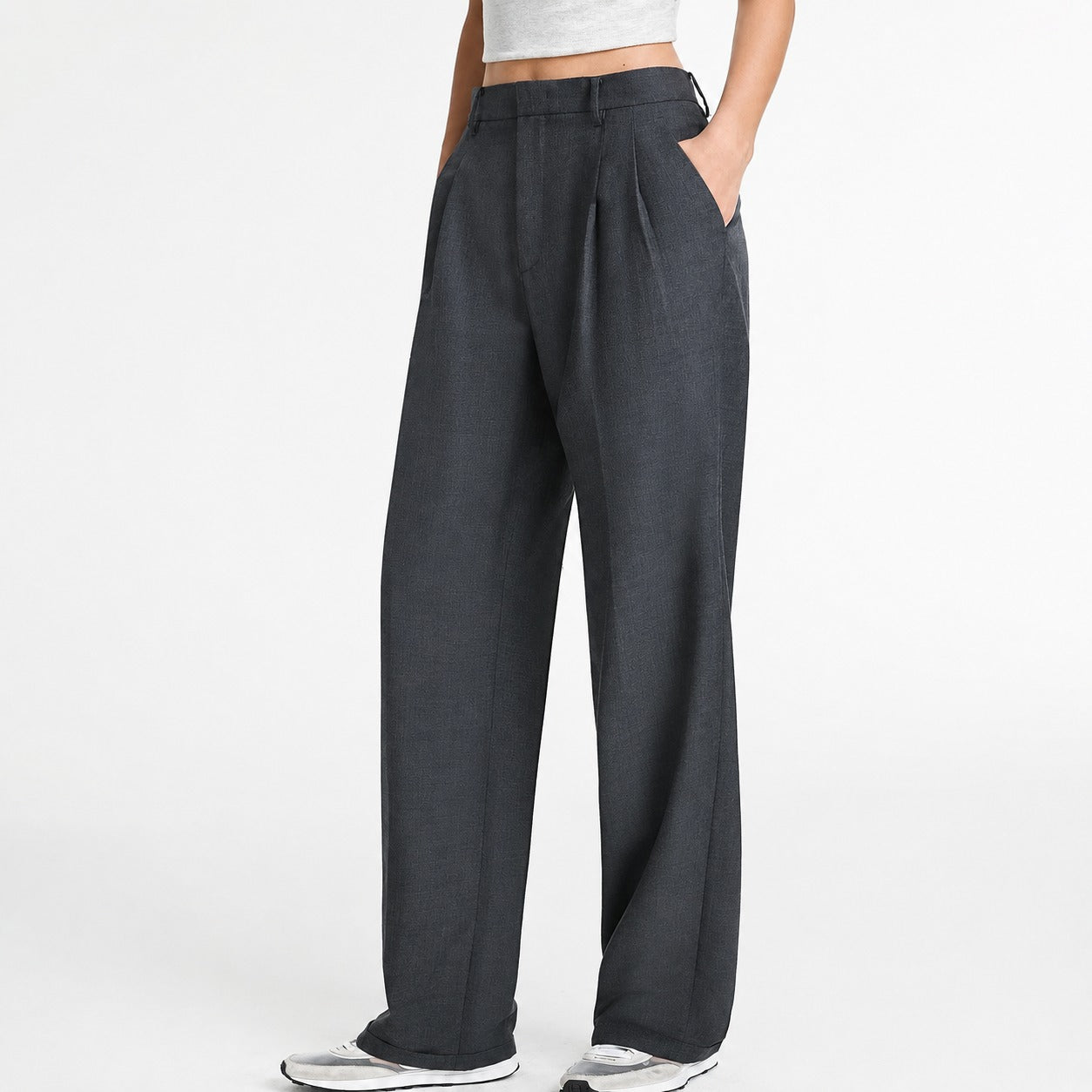 Amira - Loose straight-leg suit pants