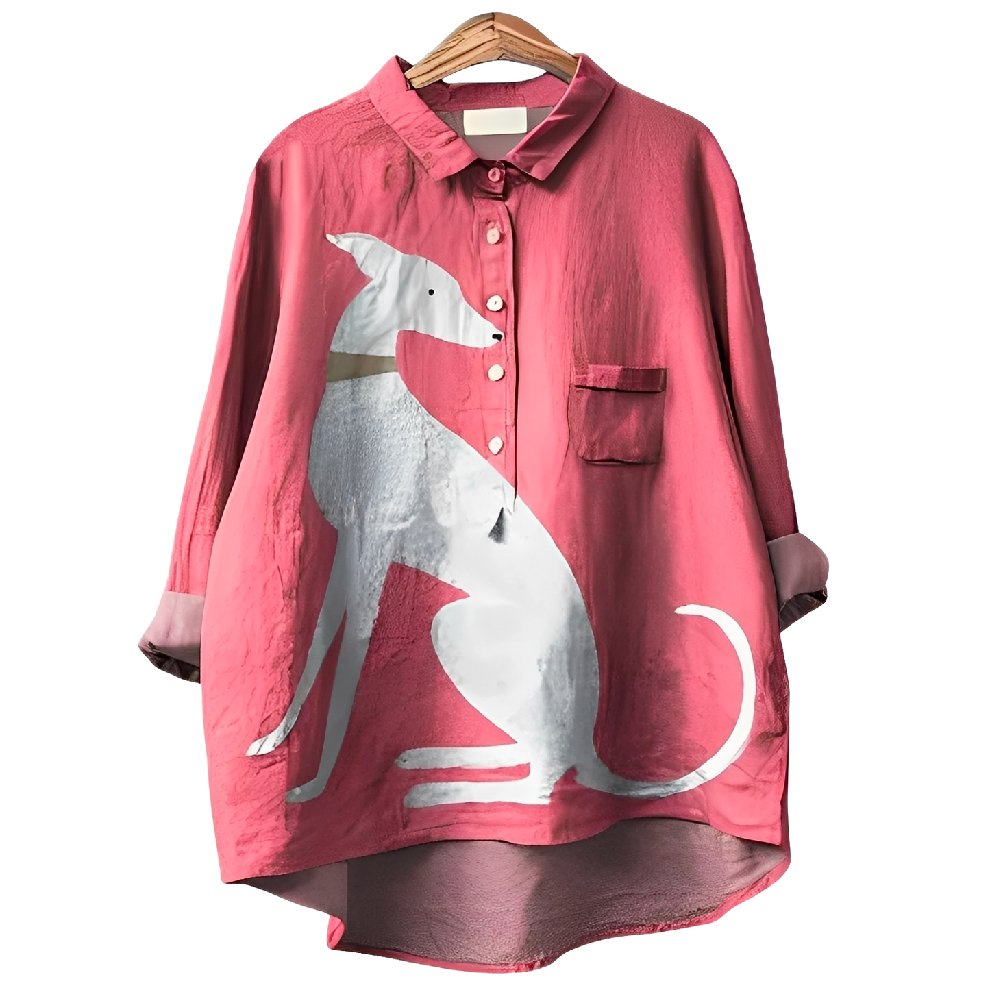 Eyden - Printed women's blouse with long sleeves