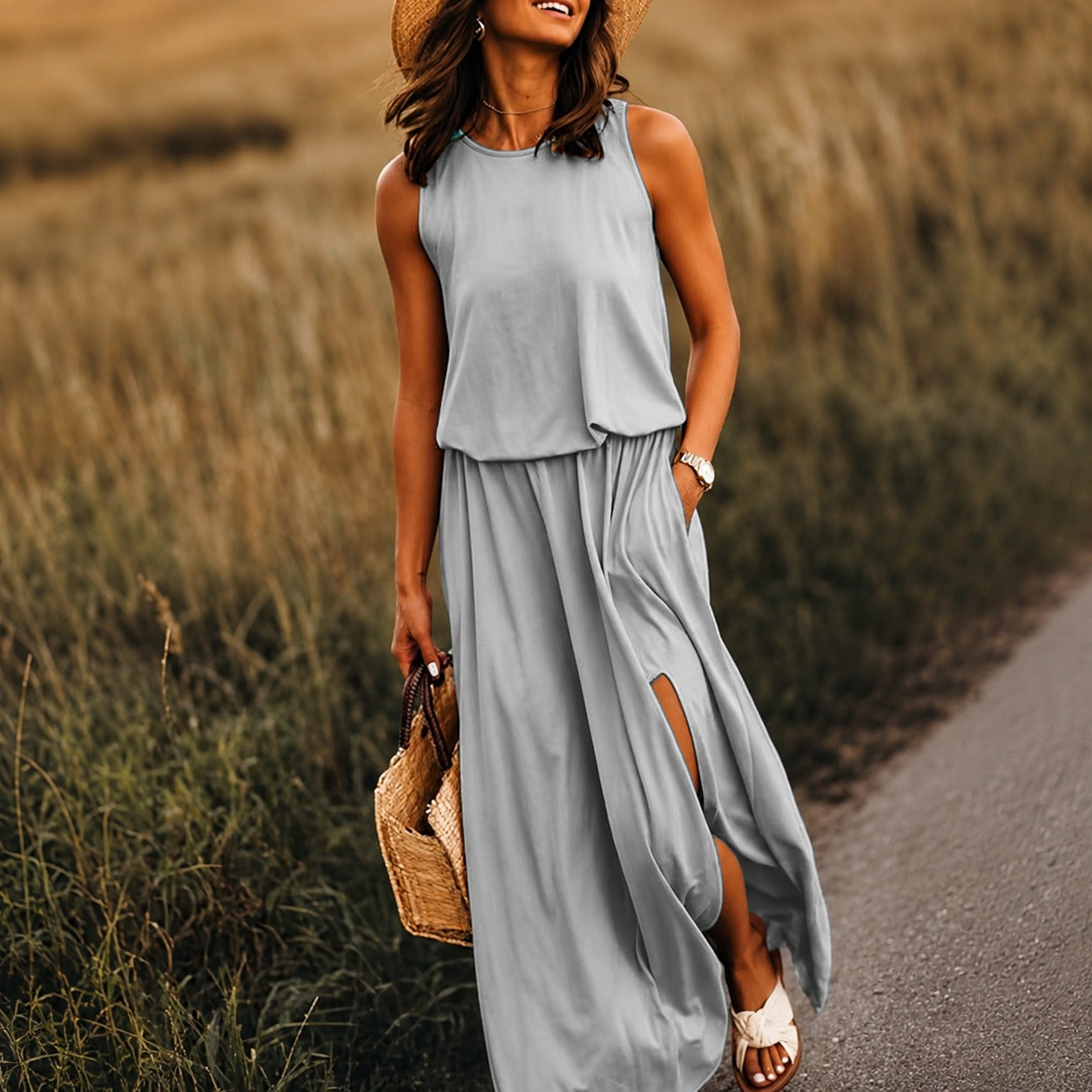 Edna - Casual boho maxi dress made of modal