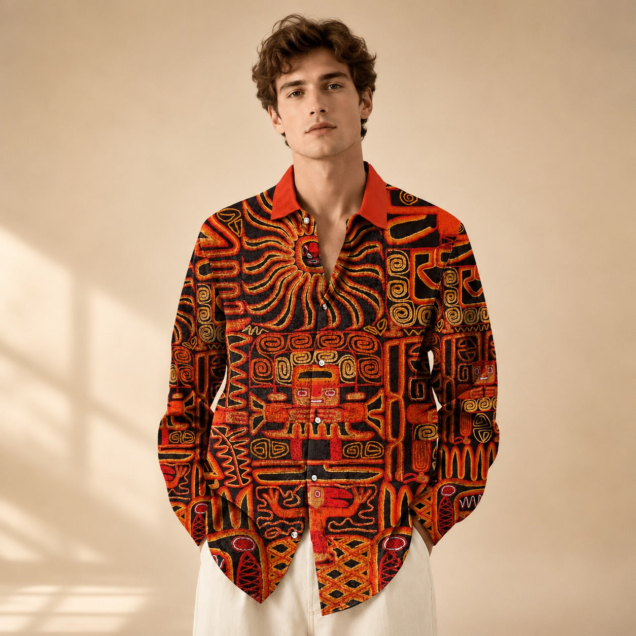 Neil - Creative Design Long Sleeved Shirt