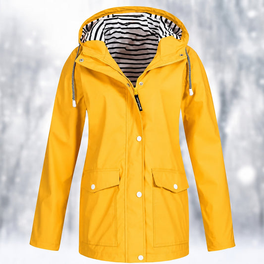 Jasmine - Stylish Hooded Button-Front Coat