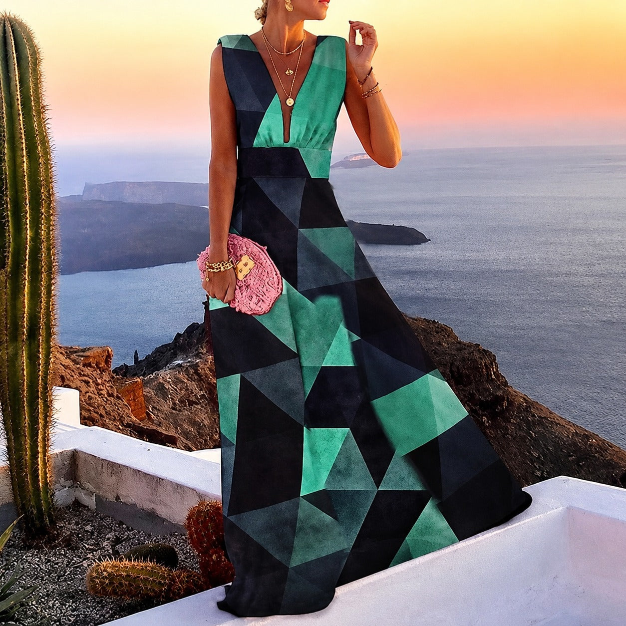Kaylee - Chic Sleeveless Long Dress