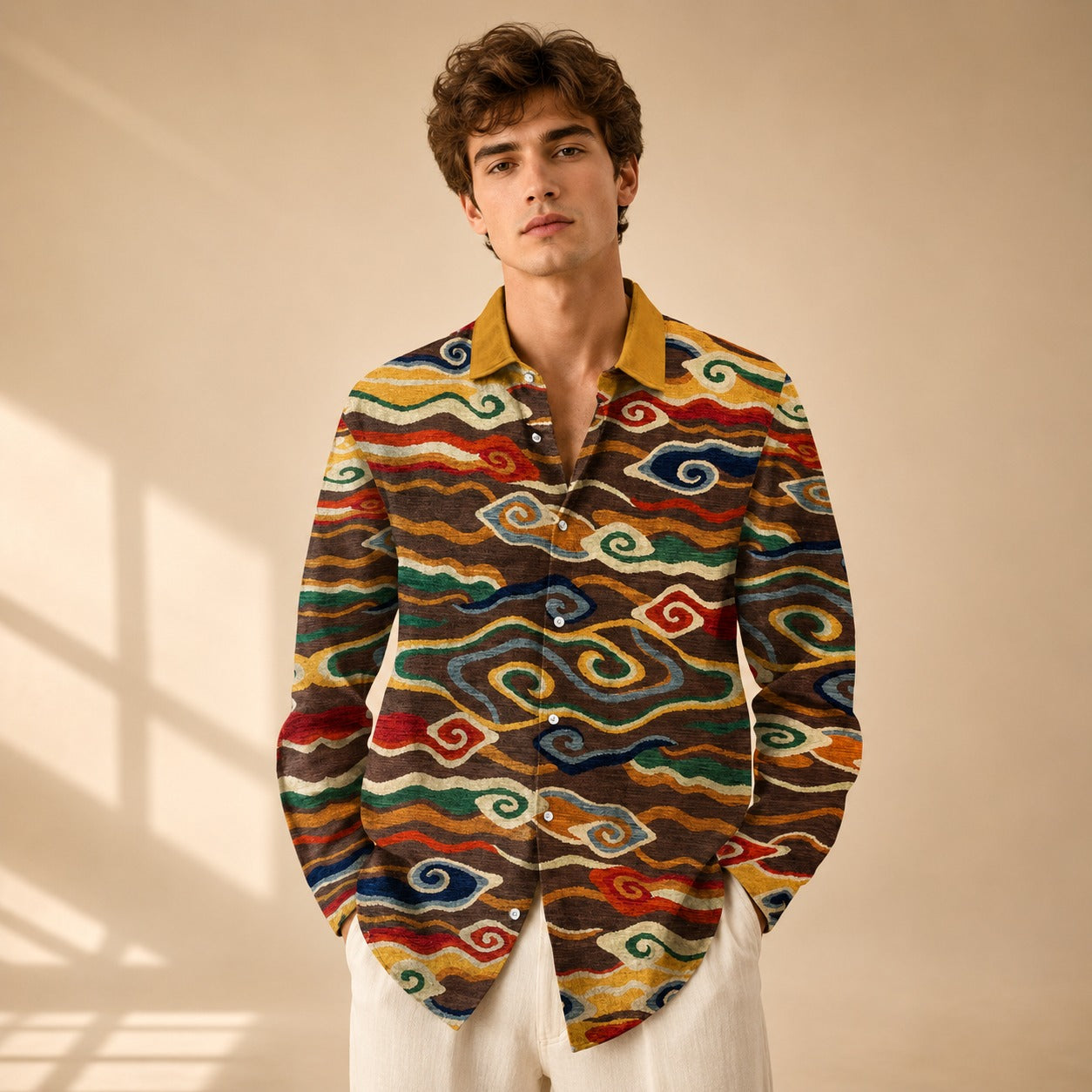 Neil - Creative Design Long Sleeved Shirt