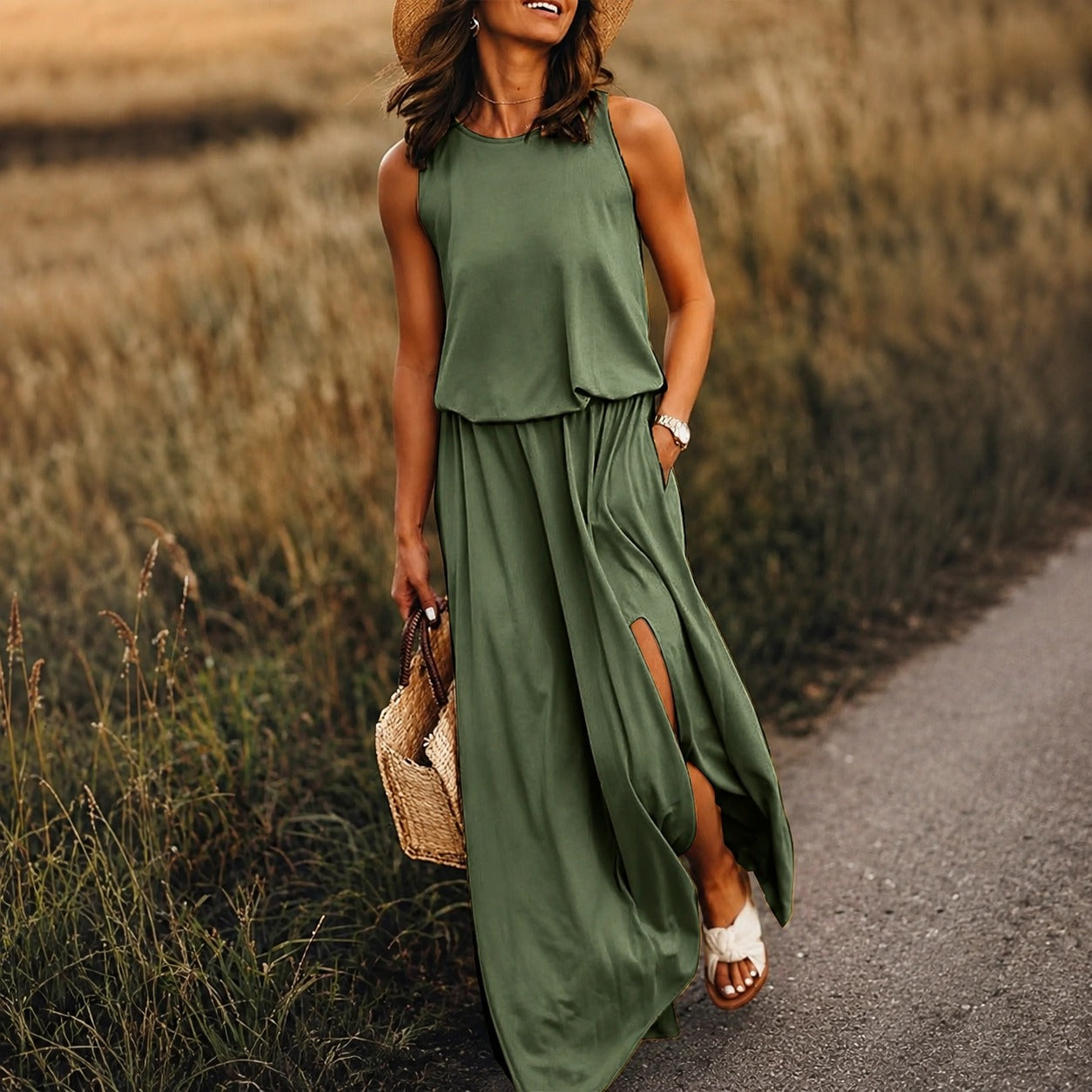 Edna - Casual boho maxi dress made of modal