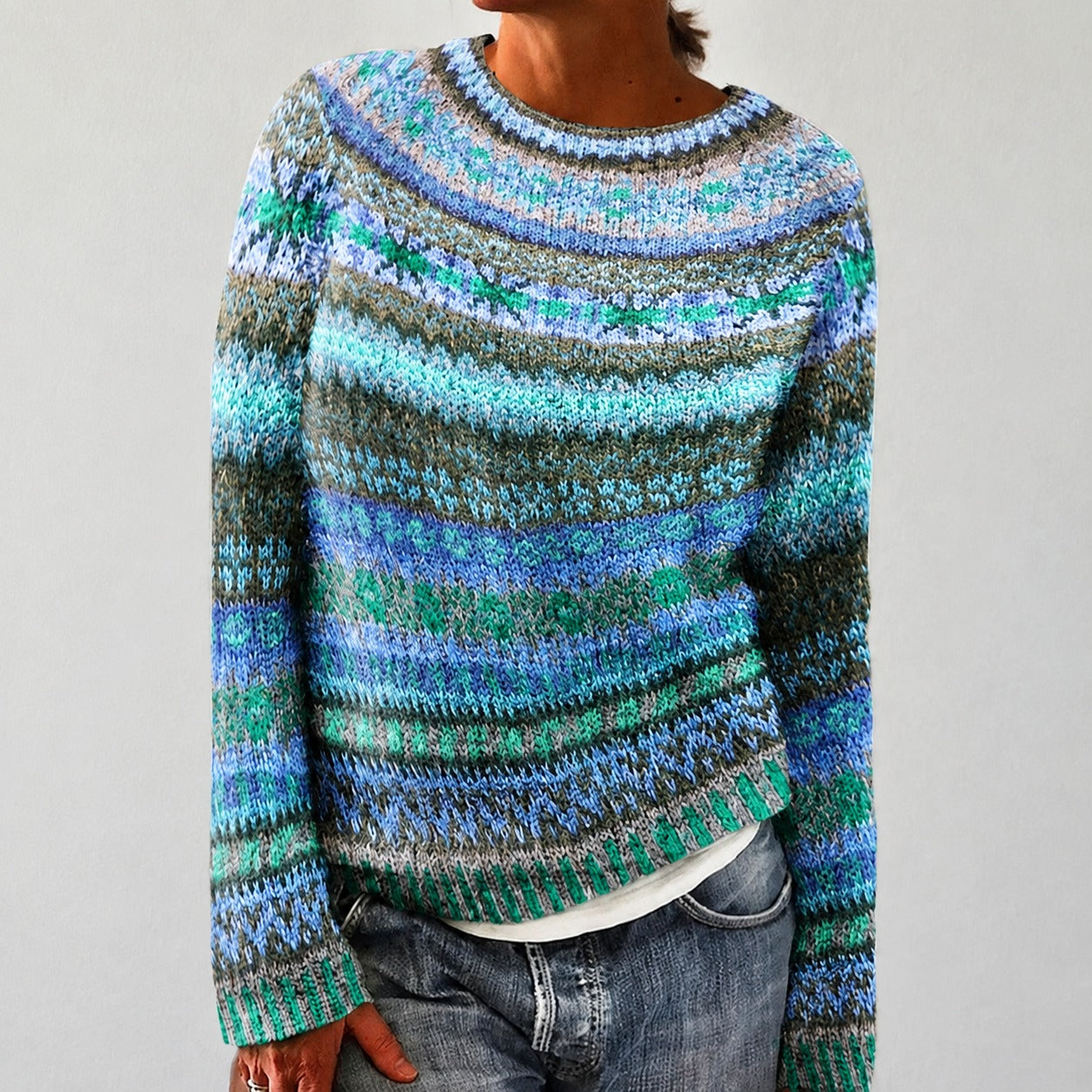Olivia - Stylish patterned sweater