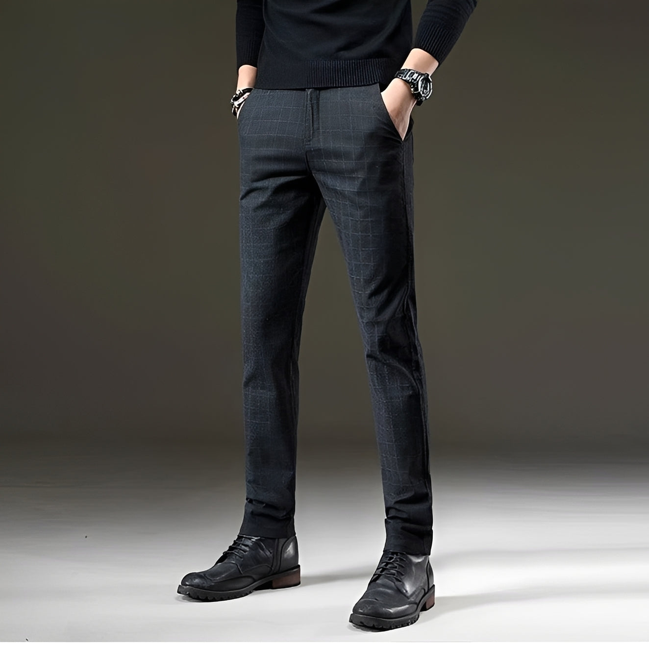 Kristian - Stylish Trousers with a Check Pattern