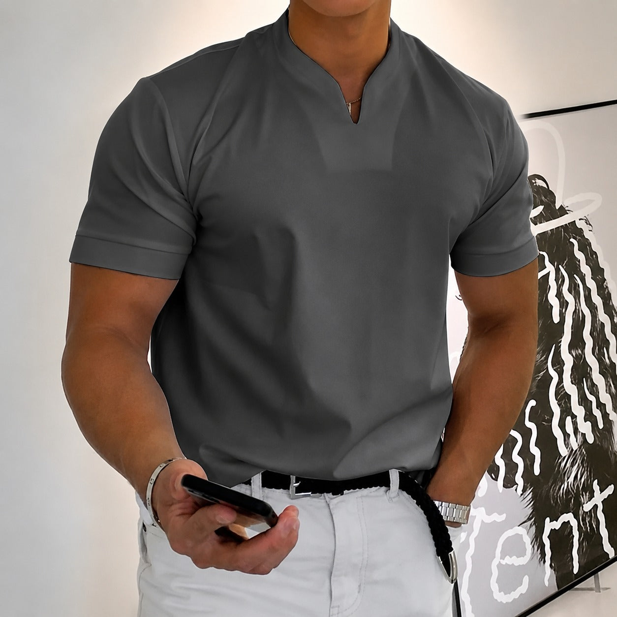Jason - T-shirt fitness men's short sleeve
