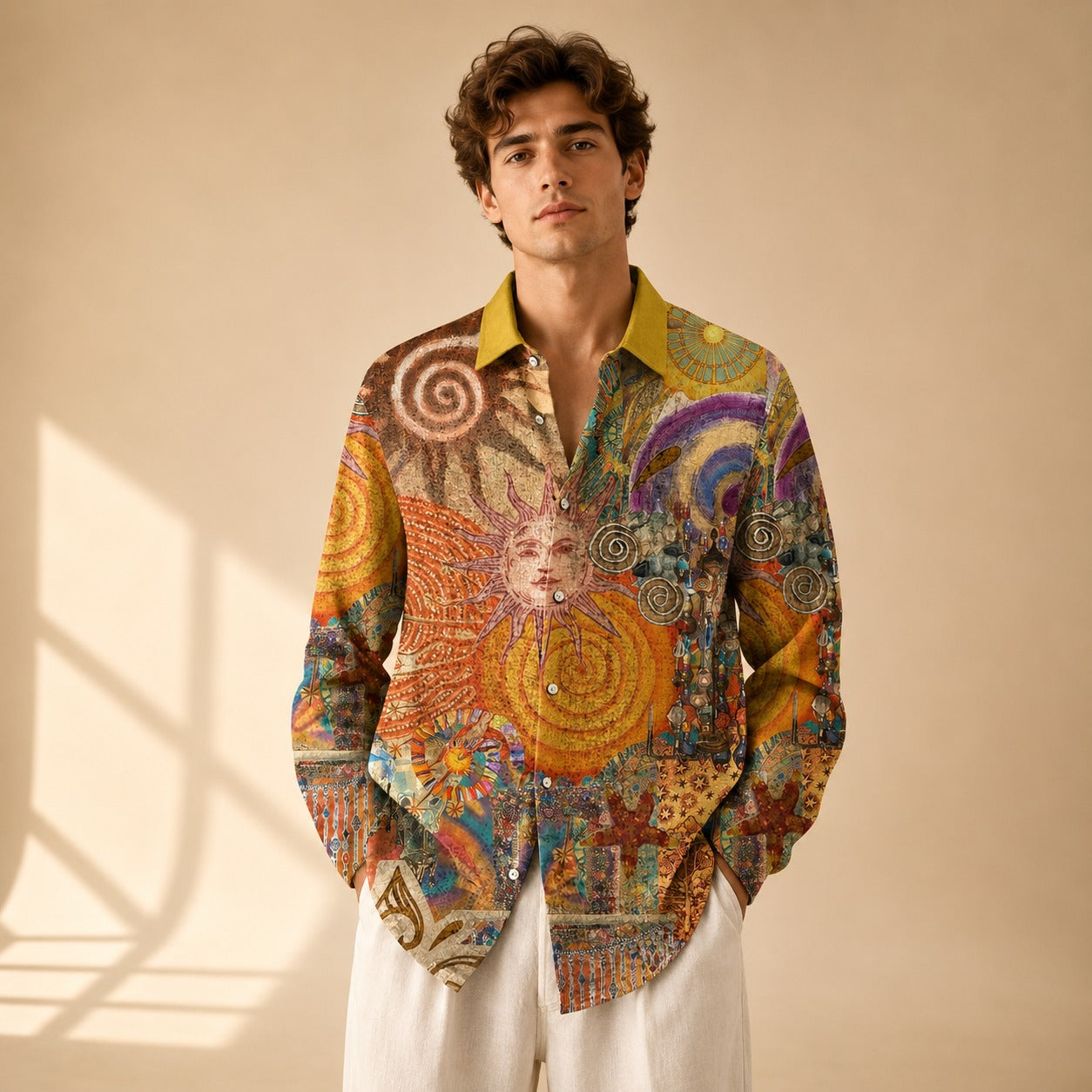 Neil - Creative Design Long Sleeved Shirt