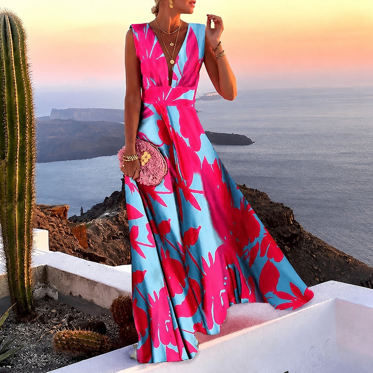 Kaylee - Chic Sleeveless Long Dress