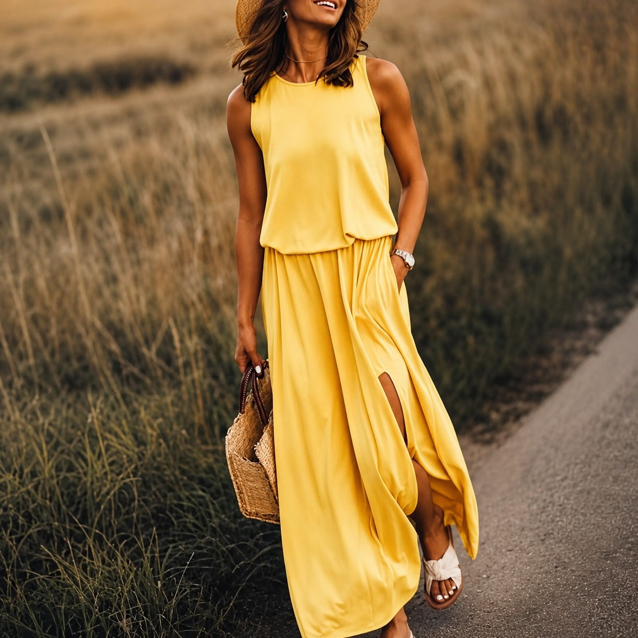 Edna - Casual boho maxi dress made of modal