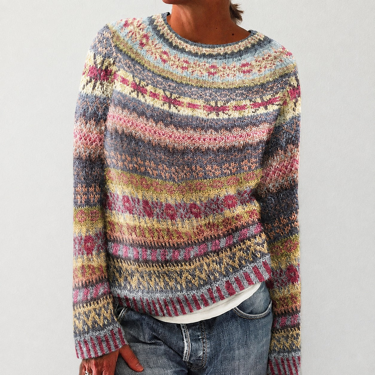 Olivia - Stylish patterned sweater