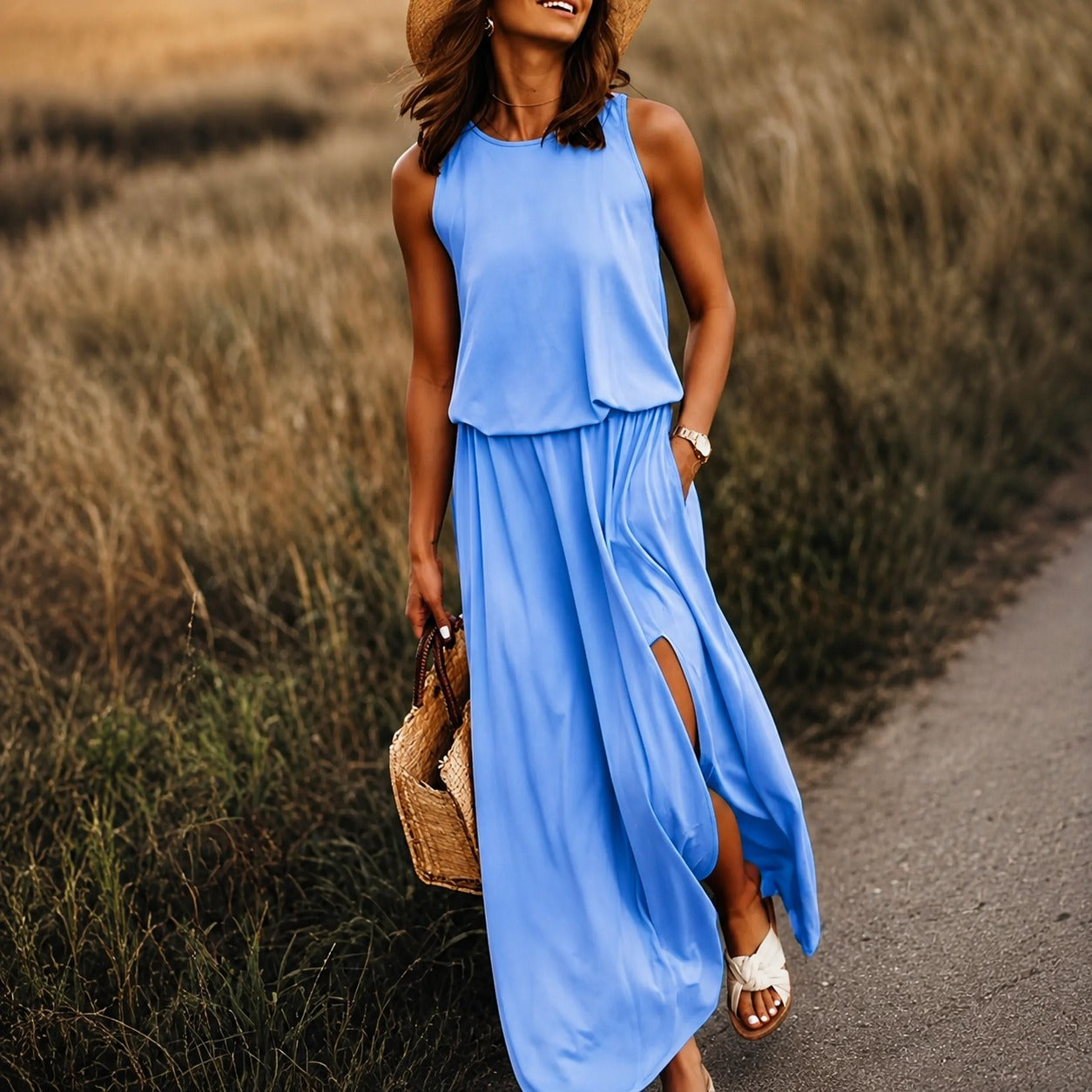 Edna - Casual boho maxi dress made of modal