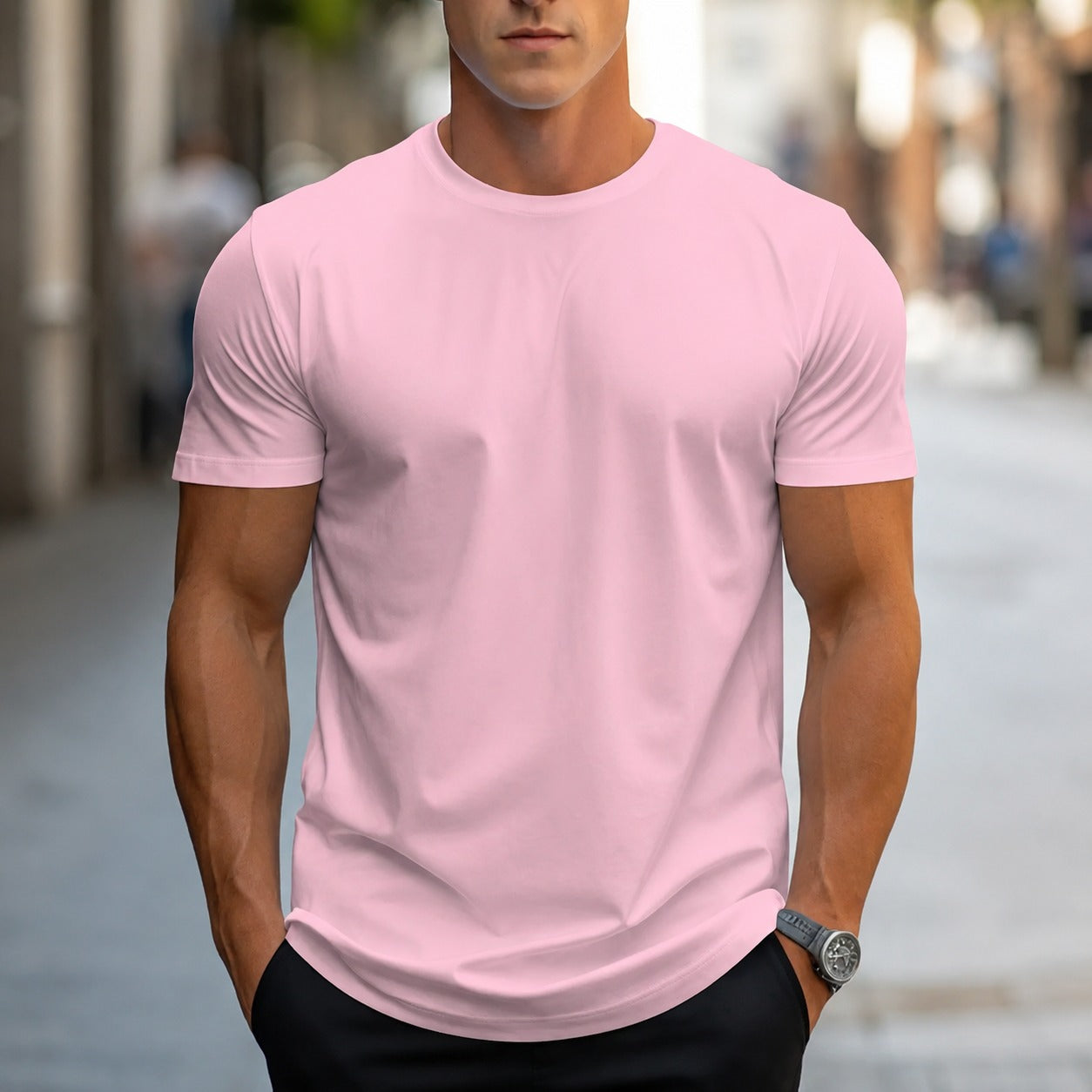Owen - Casual, Solid-color Men's T-Shirt