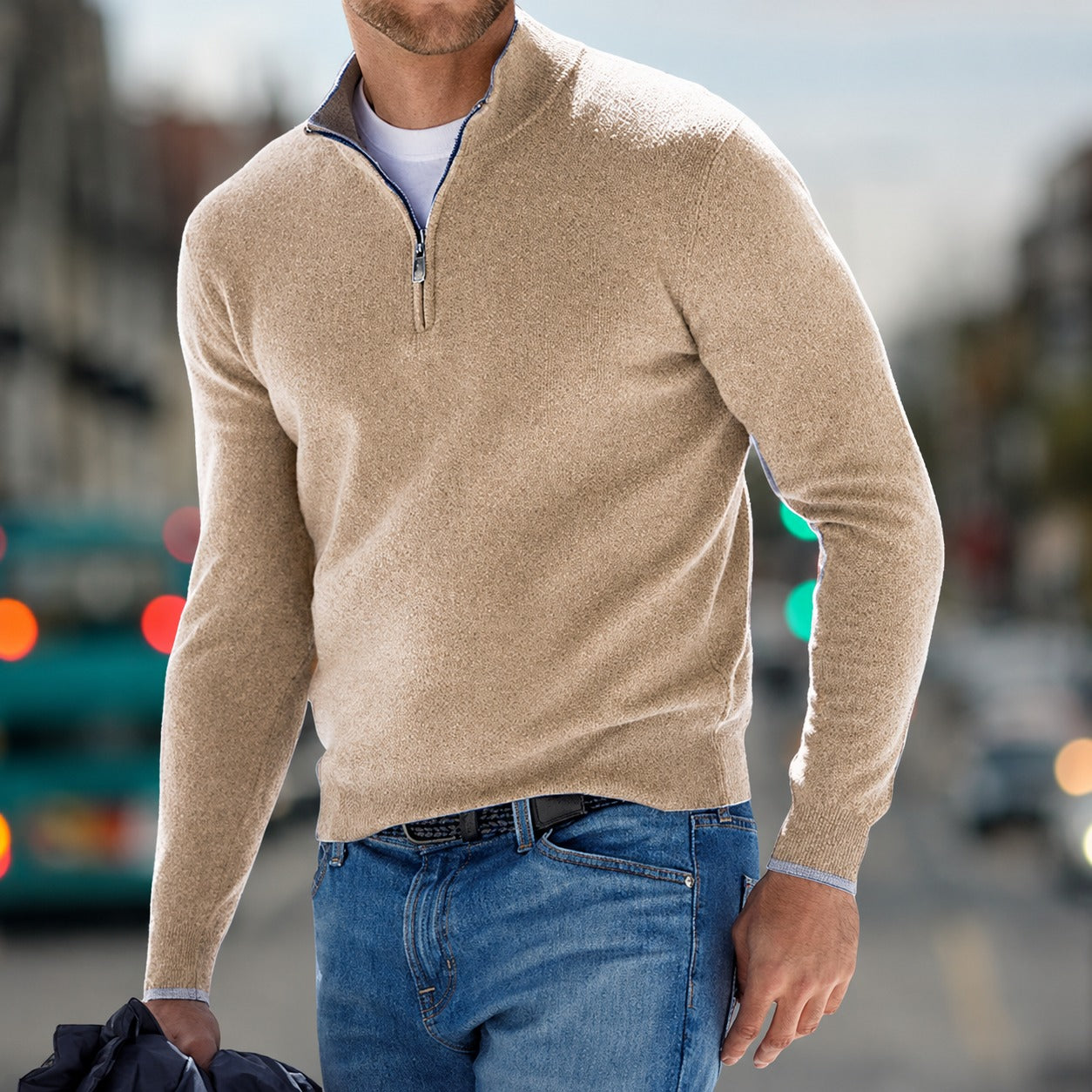 Carlo - Casual Sweater with Zipper